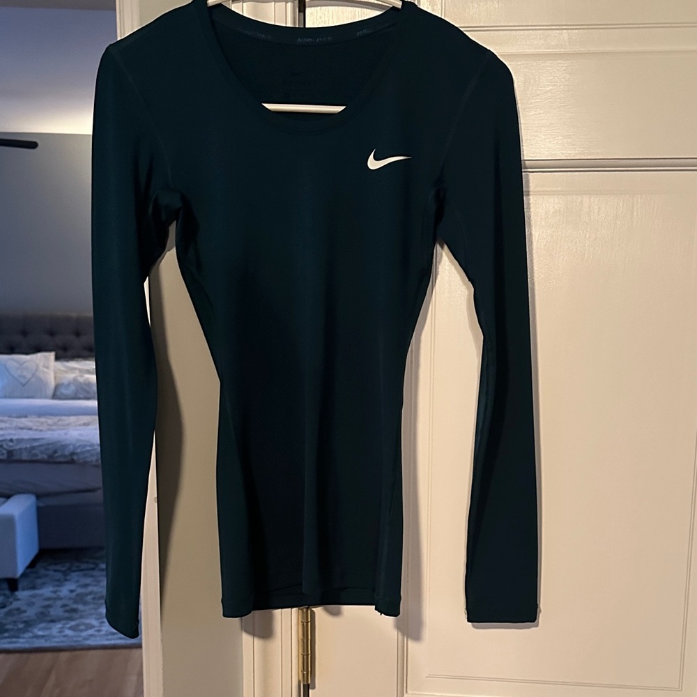 Nike Women's Dark Green Long Sleeve Tee